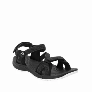 Sandały damskie - Sandały sportowe damskie Jack Wolfskin LAKEWOOD RIDE SANDAL W black / grey - 35,5 - grafika 1