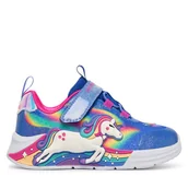 Buty dla dziewczynek - Sneakersy Skechers S-Lights: Unicorn Chaser 302298N/BLMT Niebieski - miniaturka - grafika 1