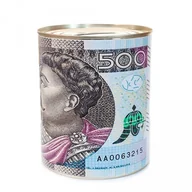 Skarbonki - Skarbonka metalowa urodzinowa z napisem "500 PLN" - miniaturka - grafika 1