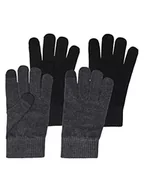 Rękawiczki - ONLY Rękawiczki damskie (opakowanie 100 sztuk), Ciemnoszary melanż/opakowanie: dgm + czarny, Rozmiar Uniwersalny - miniaturka - grafika 1