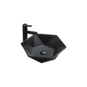 Umywalki - Mexen Mery umywalka nablatowa 48 x 41 cm czarna mat - 21984885 - miniaturka - grafika 1