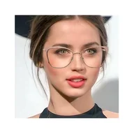 Okulary korekcyjne, oprawki, szkła - Okulary kocie do komputera damskie z filtrem BLUE Light zerówki 2585-5 - miniaturka - grafika 1