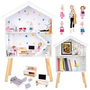 Domki dla lalek - Drewniany Domek Dla Lalek Kinderplay Meble Schody - miniaturka - grafika 1