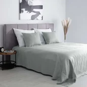 Narzuty - Narzuta na łóżko 260x260 Linen light grey - miniaturka - grafika 1