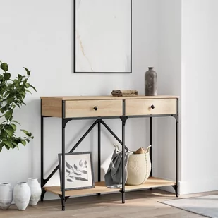 Stolik konsolowy, dąb sonoma, 100x39x78,5 cm Lumarko! - Konsole i sekretarzyki Stolik konsolowy, dąb sonoma, 100x39x78,5 cm Lumarko! - Konsole i sekretarzyki - miniaturka - grafika 1