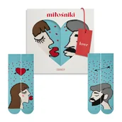 Skarpetki męskie - Skarpetki dla zakochanych (brunetka + szatyn) r.41-46 + pudełko - miniaturka - grafika 1