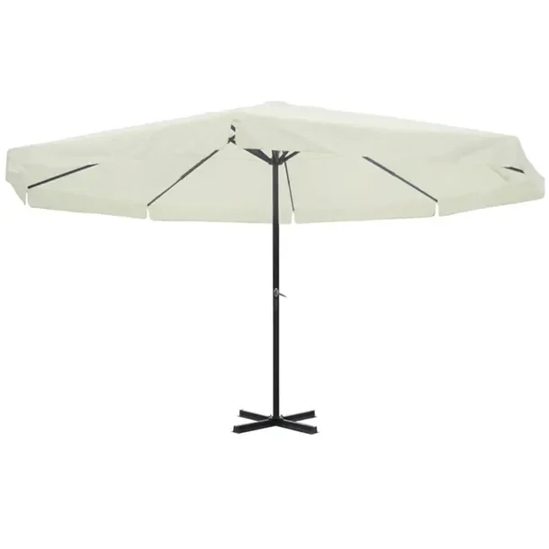 Parasol ogrodowy UV, biały, aluminium, 3 m, średnica 500 cm