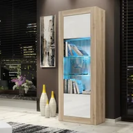 Witryny - Witryna Illume 170cm ONE FURNITURE - Laminat Dębowy & Biały - miniaturka - grafika 1