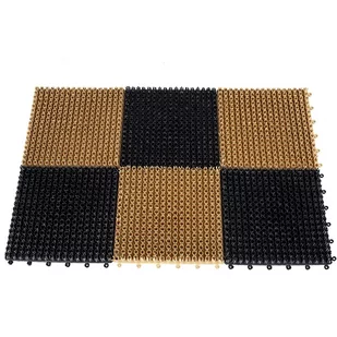 WYCIERACZKA TRAWKA PLASTIKOWA 6-CZĘŚCIOWA 36 55CM BLACK/GREY - Wycieraczki - miniaturka - grafika 1