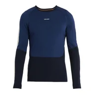 Koszulki sportowe męskie - Koszulka męska Icebreaker Merino 200 Sonebula LS Crewe Mid Navy/Royal Navy/Snow/Cb XL - miniaturka - grafika 1