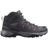 Buty trekkingowe damskie - Buty damskie Salomon X Ultra 360 Leather Mid Gore-Tex Rozmiar butów (UE): 38 2/3 / Kolor: szary - miniaturka - grafika 1