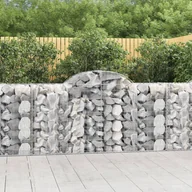 Ogrodzenia - vidaXL Kosze gabionowe, 7 szt, 200x50x100/120 cm, galwanizowane żelazo - miniaturka - grafika 1