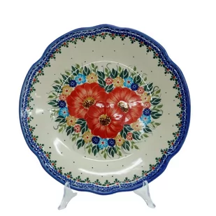 Ceramiczny talerz obiadowy 27,5 cm Ceramika Bolesławiec - Dekoratorstwo Ceramiczny talerz obiadowy 27,5 cm Ceramika Bolesławiec - Dekoratorstwo - miniaturka - grafika 1