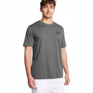 Koszulka męska Under Armour Sportstyle Left Chest SS szara 1326799 025 S - Koszulki męskie - miniaturka - grafika 1
