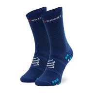 Skarpetki męskie - Skarpety wysokie unisex Compressport Pro Racing Socks V4.0 Run High XU00046B_533 Granatowy - miniaturka - grafika 1