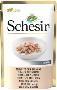 Zestaw Schesir w galarecie, saszetki, 24 x 85 g - Tuńczyk z łososiem - Mokra karma dla kotów - miniaturka - grafika 1