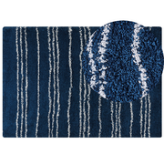 Dywany - Dywan shaggy 160x230 cm niebieski z białym TASHIR - miniaturka - grafika 1