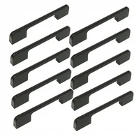 Meble modułowe i akcesoria - 10 x Uchwyt meblowy czarny 96 mm uchwyty do szafek szuflad do mebli - miniaturka - grafika 1