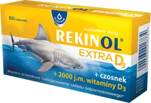 Oleofarm Rekinol Extra D3 x 60 kaps - Witaminy i minerały - miniaturka - grafika 1