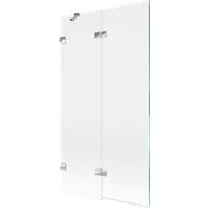 Parawany nawannowe - Mexen Lunar parawan nawannowy 2-skrzydłowy lewy 100 x 150 cm, transparent, chrom - 897-100-100-01-00-L - miniaturka - grafika 1