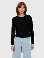 Swetry damskie - Vero Moda Kardigan Karis 10268702 Czarny Regular Fit - miniaturka - grafika 1