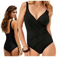 Stroje kąpielowe - STRÓJ KĄPIELOWY JEDNOCZĘŚCIOWY WYSZCZUPLAJĄCY DAMSKI MONOKINI PLUS SIZE M - miniaturka - grafika 1