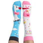 Skarpetki dla dzieci - Skarpety kolorowe bocian i dziewczynka - Stork It`s a girl Rozmiar 44-46 Kolor Stork It`s a girl - Nanushki - miniaturka - grafika 1