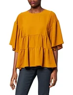 Bluzki damskie - Sisley Bluzka damska, Żółty (brązowy kruszyny 14 V), XS - miniaturka - grafika 1