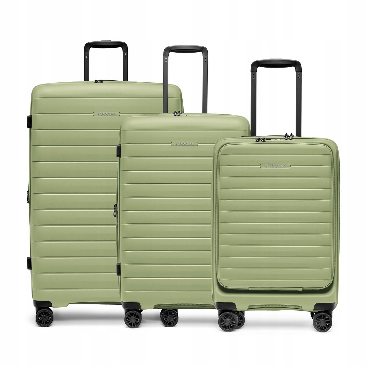 PUCCINI Zestaw Komplet 3 WALIZEK Podróżnych PP 4 Kółka Twarde 3w1 PP028-5