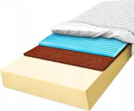 Materace - Materac piankowy H2 H3 masujący 80x200 pianka HR i kokos 10 cm konturowy - miniaturka - grafika 1