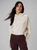 Bluzy damskie - 4F Bluza dresowa regular z kapturem damska - beżowa XXL - miniaturka - grafika 1