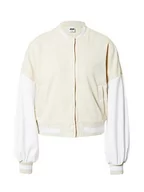 Kurtki damskie - Urban Classics Damska kurtka oversize 2 Tone College Terry kurtka softseagrass/biała, Miękka rasa morska/biała, XXL - miniaturka - grafika 1