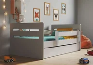 Łóżka dla dzieci i młodzieży - Kocot Kids Łóżko TOMI MIX 180x80 białe/szare dla dziecka z barierką Kocot Kids - miniaturka - grafika 1