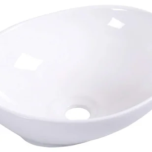 Umywalka Nablatowa, Kombinacja Odpływu Pop-up, Owalna Umywalka, Nowoczesna Ceramiczna Umywalka do Łazienki, Hoteli, 41 x 33,5 x 14 cm, Biała - Umywalki Umywalka Nablatowa, Kombinacja Odpływu Pop-up, Owalna Umywalka, Nowoczesna Ceramiczna Umywalka do Łazienki, Hoteli, 41 x 33,5 x 14 cm, Biała - Umywalki - miniaturka - grafika 1