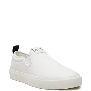 Armani Exchange Skórzane slip on ENGLISH - Slip on męskie - miniaturka - grafika 1