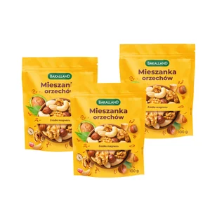 Bakalland Mieszanka orzechów Zestaw 3 x 100 g - żywność - Bakalie - miniaturka - grafika 1