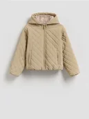 Kurtki i płaszcze dla dziewczynek - Reserved - Pikowana kurtka - beżowy - miniaturka - grafika 1