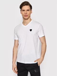 Koszulki męskie - Emporio Armani EA7 T-Shirt 8NPT13 PJNQZ 1100 Biały Regular Fit - grafika 1