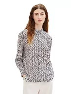 Bluzki damskie - TOM TAILOR Damska bluzka ze wzorem, 33766-Grey Floral Design, 40 - miniaturka - grafika 1