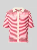 Koszulki i topy damskie - t-shirt z kołnierzykiem polo i listwą guzikową model 'LORIANNA' - miniaturka - grafika 1