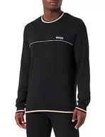 Bluzy męskie - BOSS Męska bluza Core Loungewear, czarna, M, czarny - miniaturka - grafika 1