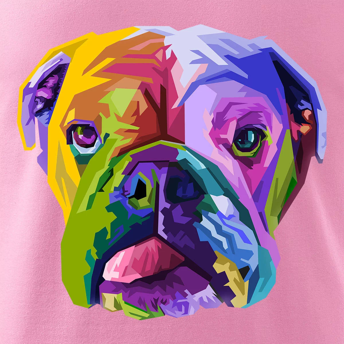 Koszulka dziecięca z psem bulldog angielski bulldogiem angielskim buldog  różowa-110 cm/4 lata - Ceny i opinie na Skapiec.pl