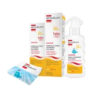 Kremy dla dzieci - Emolium Suncare Zestaw Krem SPF50 + Spray SPF50 + Spray dla dziec + Ręcznik - miniaturka - grafika 1