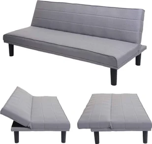 Sofa rozkładana HWC-J17, kanapa rozkładana sofa rozkładana sofa dla gości, funkcja spania tkanina/tekstylia 165cm ~ szary - Sofy i kanapy - miniaturka - grafika 1
