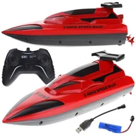 Zabawki zdalnie sterowane - Łódź Łódka Motorówka Zdalnie Sterowana RC Pilot - czerwona - miniaturka - grafika 1