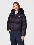 Kurtki damskie - Tommy Hilfiger Kurtka puchowa Monogram WW0WW37479 Granatowy Regular Fit - miniaturka - grafika 1