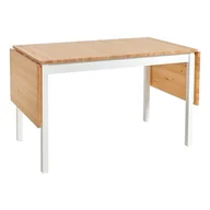 Stoły - Rozkładany stół sosnowy z białą konstrukcją Bonami Essentials Brisbane, 120(200)x70 cm - miniaturka - grafika 1