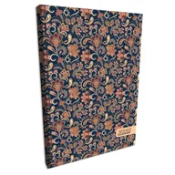 Kalendarze - Kalendarz 2025 książkowy dzienny A4 sobota niedziela osobno soft touch PAISLEY KWIATY BLUE - miniaturka - grafika 1