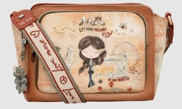 Torebka damska Anekke Peace & Love listonoszka skóra ekologiczna print