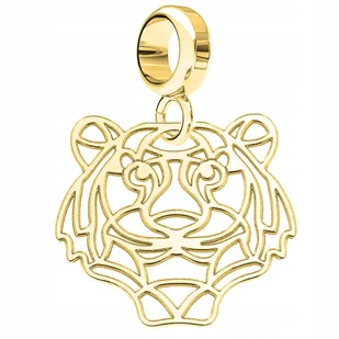 Charms Złoty z Tygrysem Zwierzę Ażurowy Tygrys Lew Lion Tiger SREBRO 925 - Bransoletki Charms Złoty z Tygrysem Zwierzę Ażurowy Tygrys Lew Lion Tiger SREBRO 925 - Bransoletki - miniaturka - grafika 1